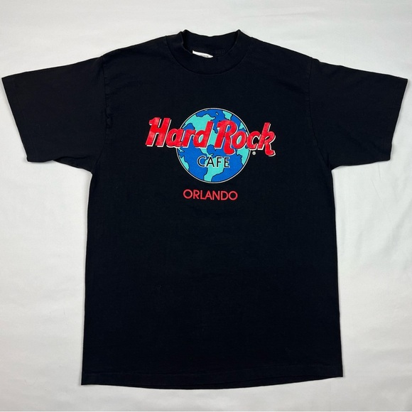 Vtg Hard Rock Cafe Mens T-Shirt Sz Medium 90s Made In USA Black A1 - Picture 1 of 6
